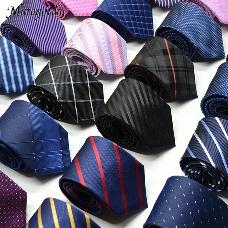 

70 Colors Mens Ties 8cm New Design Striped Grid Plaid Polyester Necktie Jacqurd Weave Business Wedding Cravat Accessories Ties