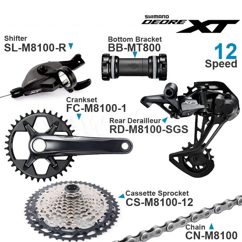 Переключатель передач SHIMANO DEORE XT M8100 12 В кассета SGS 10-51T | Спорт и развлечения
