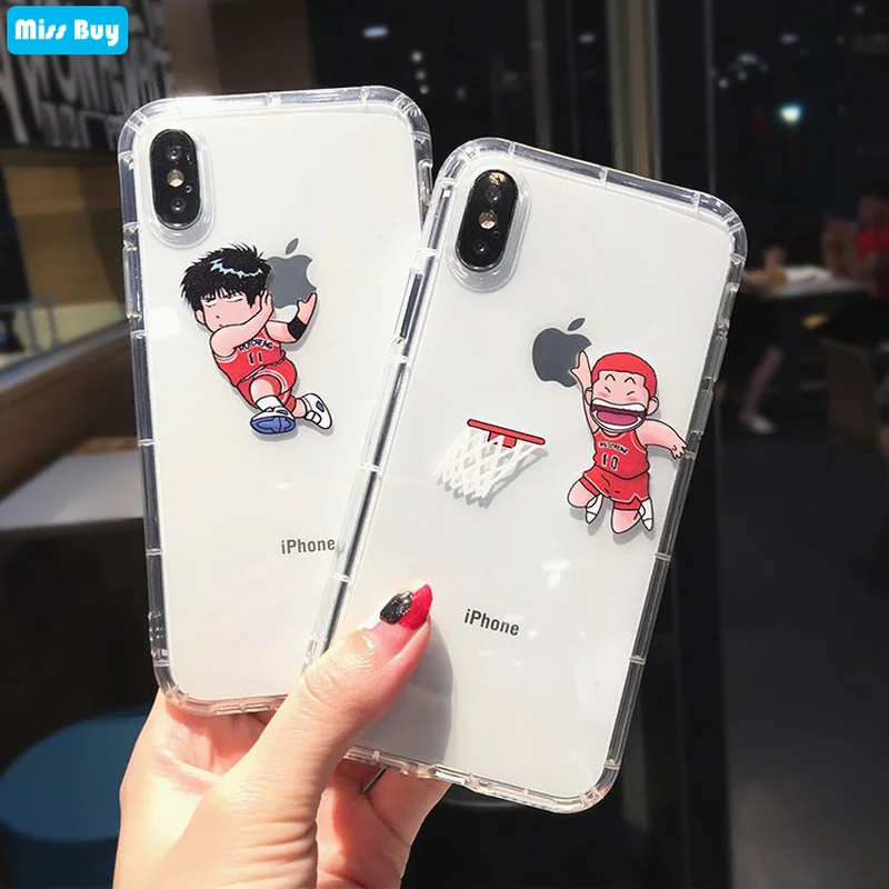Милый мультяшный чехол Slam dunk с аниме для iPhone Xr XS Max 6 6S 7 8 Plus X противоударный