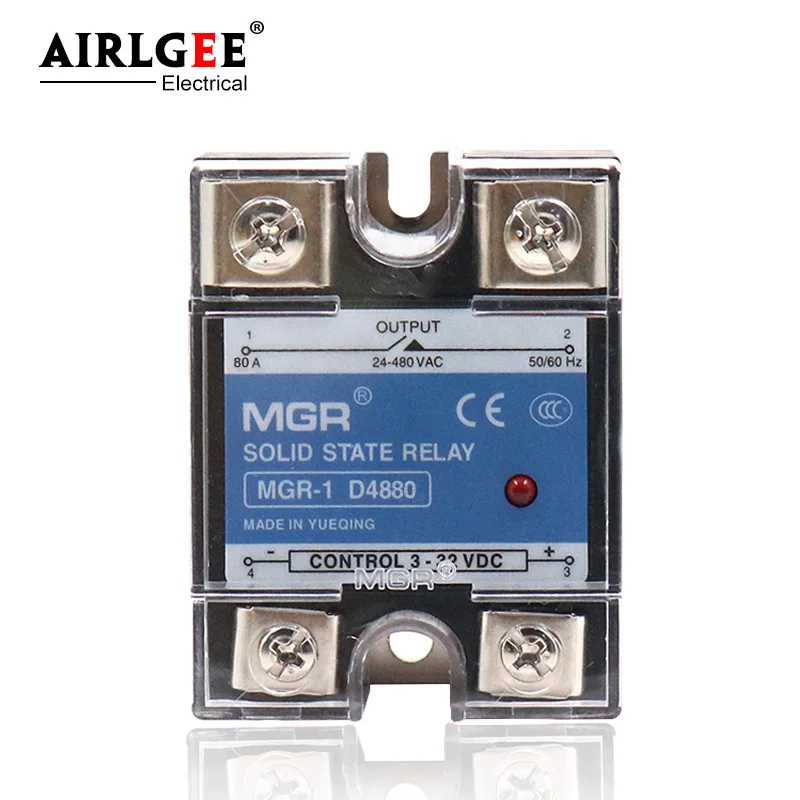 MGR-1 D4880/SSR-80A Однофазное твердотельное реле постоянного тока с входом переменного
