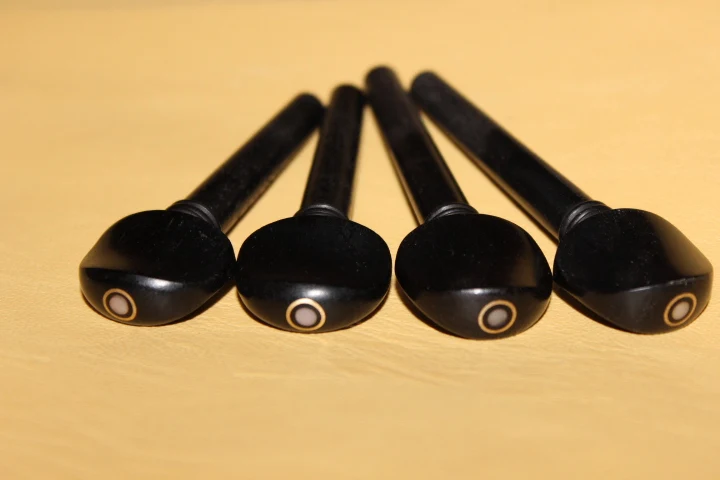 

Violin accessories, violin shaft knob ebony with a fisheye piano axis