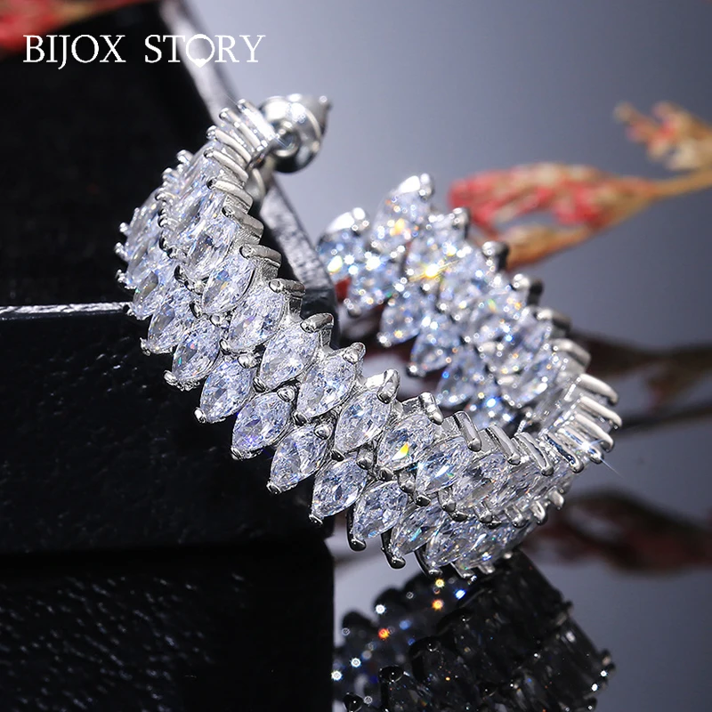 

Серьги-подвески женские из серебра 925 пробы с фианитами