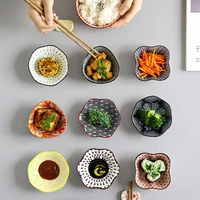 ceramic taste dish small plate mini flower soy sauce nut tray porcelain seasoning bowl tableware household kitchen supplies