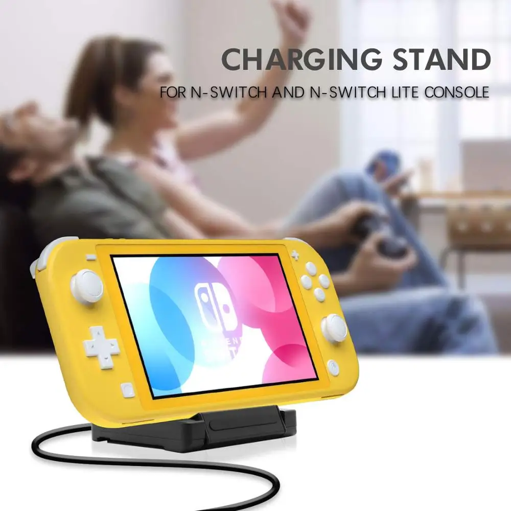 Зарядная док станция для Nintendo Switch Lite зарядная подставка и переключатель с 2