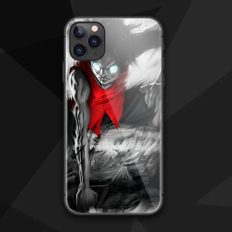 Цельнокроеные Чехлы Luffy для iPhone SE 6 6s 7 8 plus x xr xs 11 12Pro max 12 mini из закаленного стекла