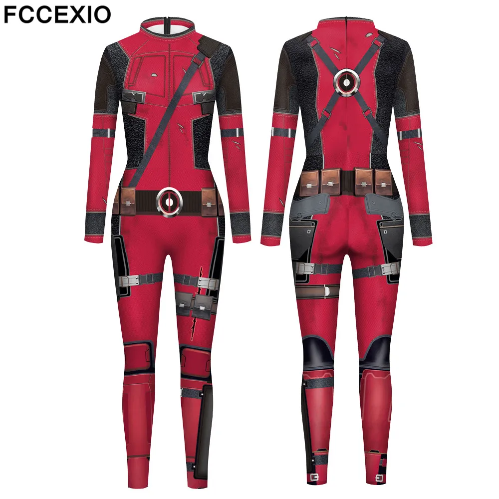 

FCCEXIO Gun Equipment 3D Print New Sexy Bodysuits Cosplay Jumpsuit Adults Onesie Fashion Long Sleeve Cool Outfits