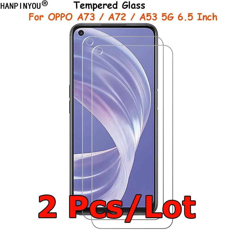 

2 шт./лот для OPPO A73 / A72 / A53 5G 6,5 "прозрачная защитная пленка для экрана из закаленного стекла протектор ультра тонкий взрывостойкая защитная пл...