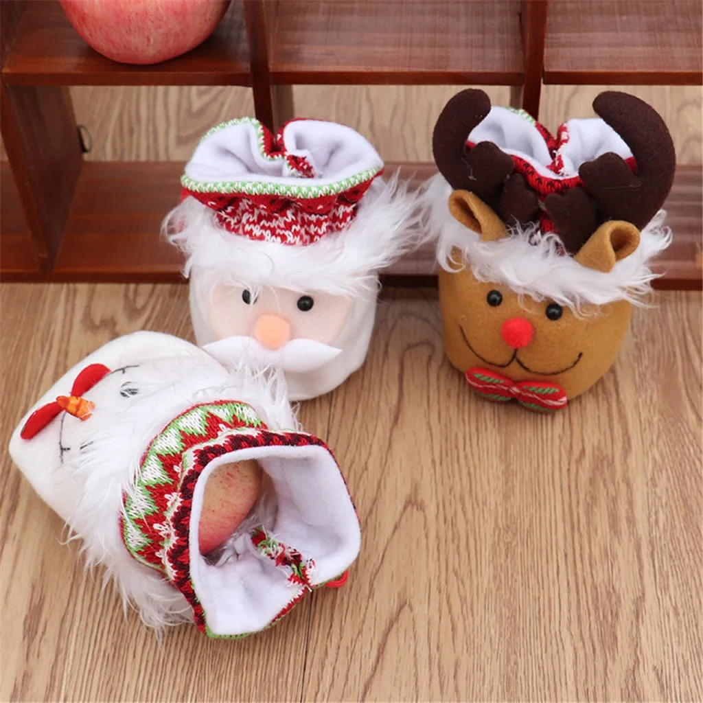 1 шт. Рождественская мини сумка для хранения конфет в подарок елка кулон