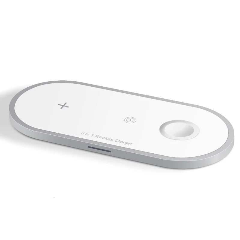 KUULAA 3 в 1 Qi Беспроводное зарядное устройство для Airpods Apple Watch 4 3 2 1 iWatch быстрая Беспроводная зарядная площадка для iPhone 11 Pro Xs Max X - Цвет: White
