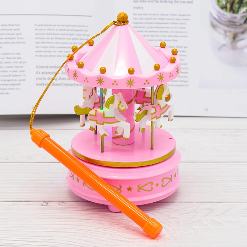 Детская карусель портативная Музыкальная шкатулка с ярким светильник музыка