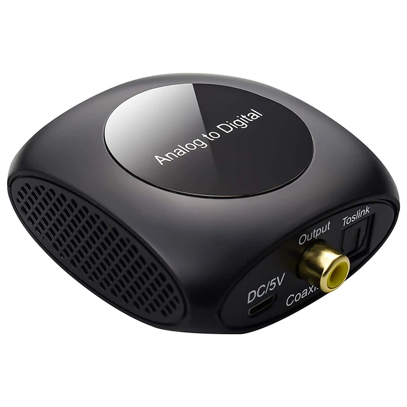 

Analog to Digital Audio Converter, DAC Amplifier RCA/AUX to Optical/Coaxial Adapter, with USB Cable