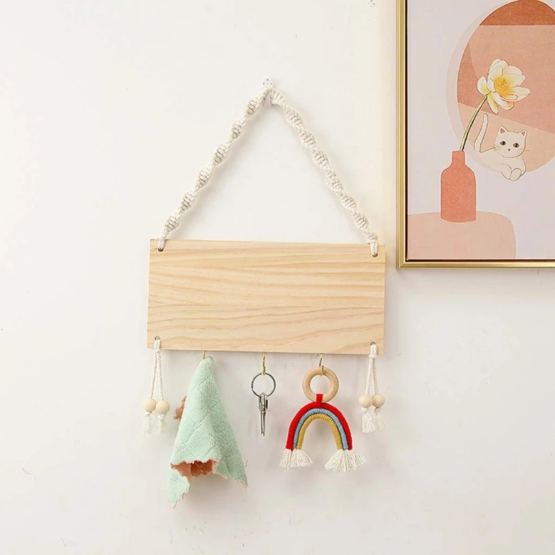 

Nordic Wall Hanging Hook Wood Key Hanger Holder for Hanging Coat Hat Jacket Clothes Kids Room Hallway Bedroom Decor