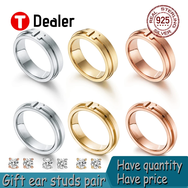 

Простое искусственное серебряное кольцо в форме буквы T, новое эксклюзивное ювелирное изделие, подарок на день Святого Валентина, характерн...