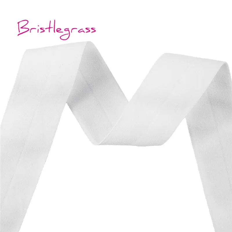 BRISTLEGRASS 5 Ярд " 25 мм твердые матовые не-блестящие складывающиеся эластичные враг повязка из спандекса резинки для волос платье с повязкой DIY швейная отделка