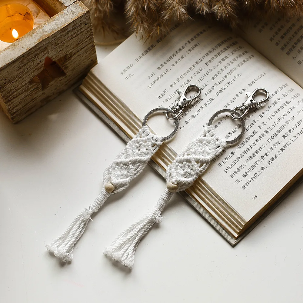Модный тканый металлический брелок в скандинавском стиле новинка с бахромой