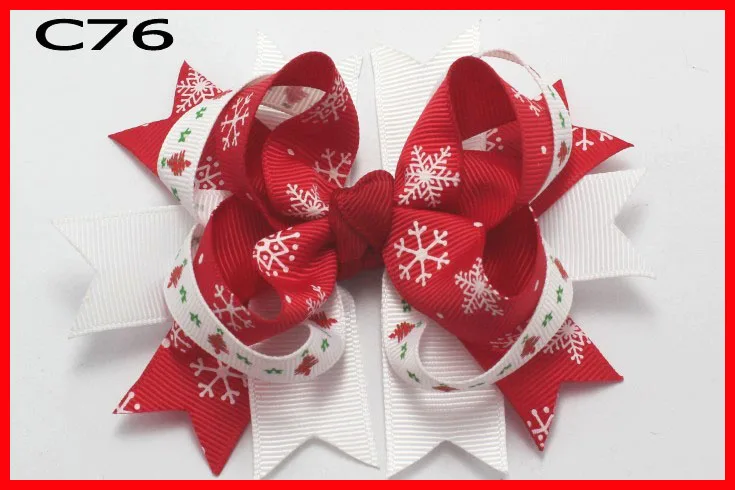 Бесплатная доставка-A 30 шт. рождественские банты для волос с перьями конфетный
