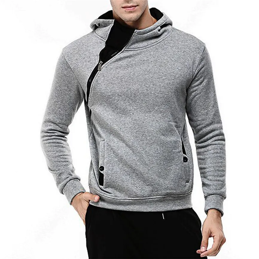 2019 толстовки с боковой молнией мужская хлопковая толстовка осенняя Лоскутная