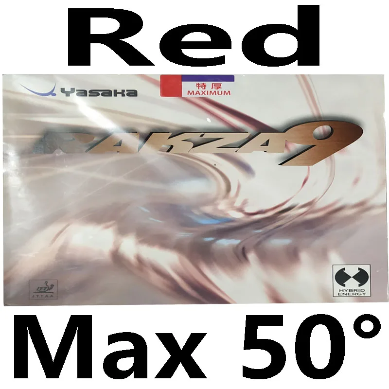RED H50 Оригинальные резиновые ракетки для настольного тенниса Yasaka RAKZA 9 RK9, B-80, ракетки для настольного тенниса, губка для торта, Спортивная ракетка для занятий спортом в помещении - Цвет: RED H50