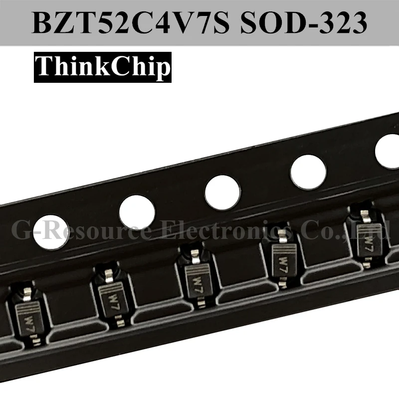 

(100pcs) BZT52C4V7S SOD-323 SMD 0805 voltage stabilized diode 4.7V SOD323 (Marking W7)
