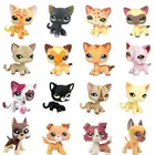 Настоящий редкий магазин домашних животных милые игрушки Мини короткие волосы Кот Белый Розовый Желтый табби 2291 391 собака колли Грейт Дане такса старая версия