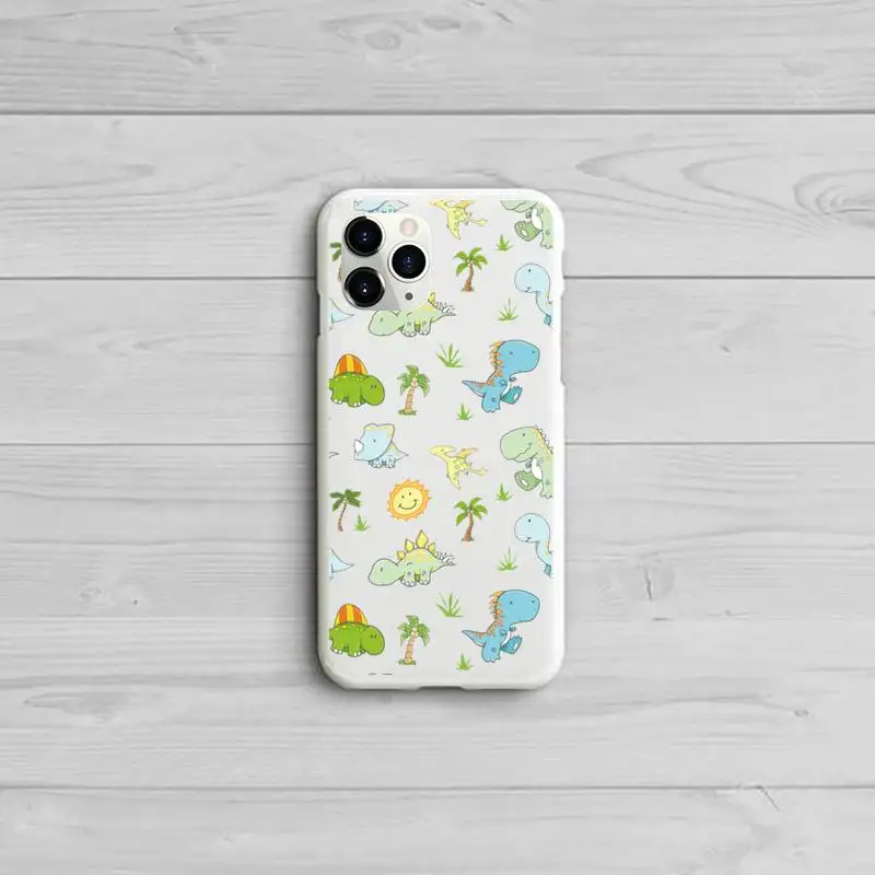 

Cute Dinosaur cartoon Fashion Phone Case Candy Color for iPhone 11 12 pro XS MAX 8 7 6 6S Plus X 5S SE 2020 XR