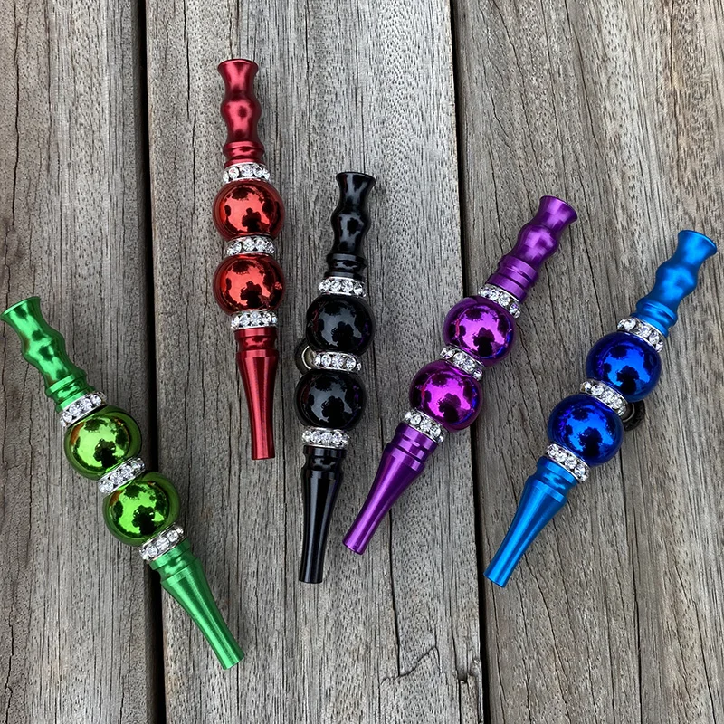 Наконечники для кальяна из сплава с 2 акриловыми бусинами инкрустированные