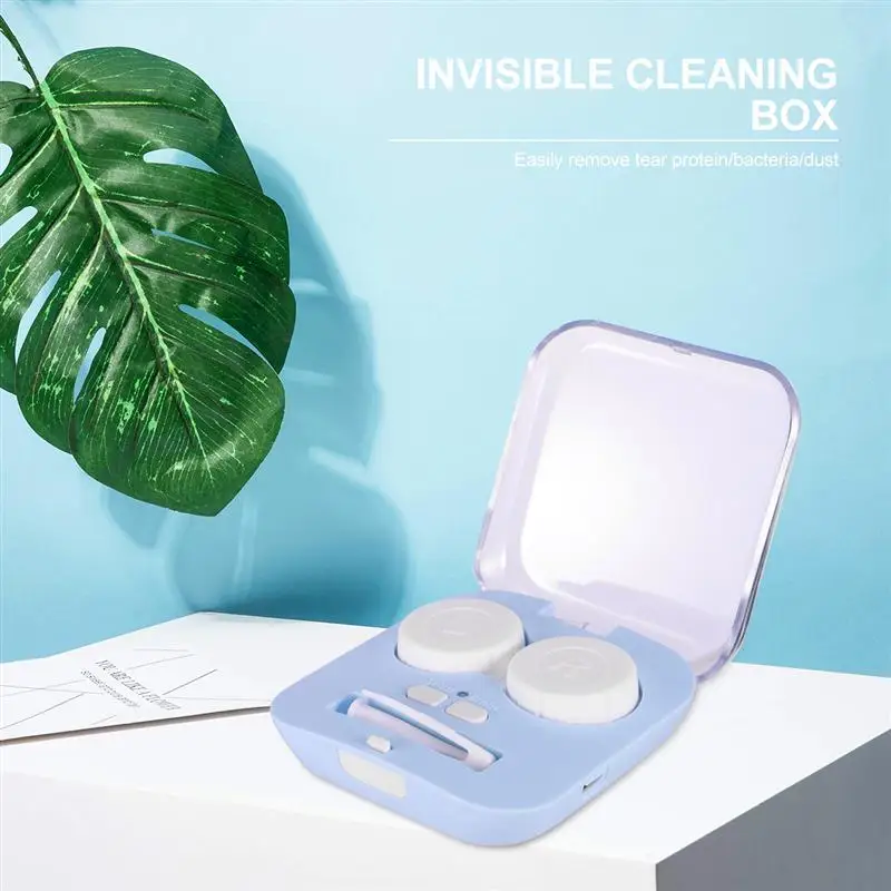 

Automatic USB Electric Contact Lenses Cleaning Case Contact Lenses Accessories Contact Lenses Container for Outdoor Travel Home