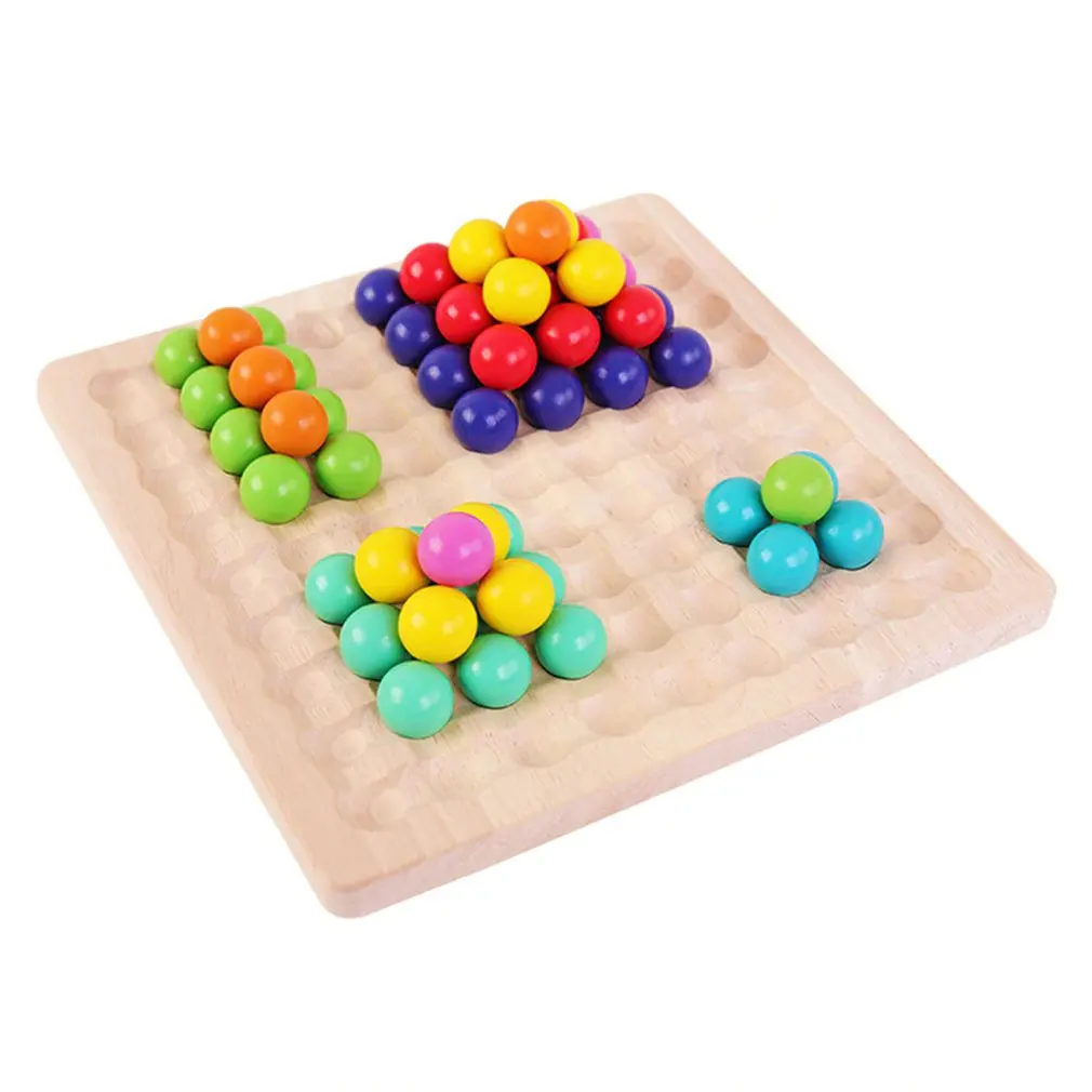 

DIY Elimination Bead Toys Colored Beads Clip Bead Games Wooden Gift For Kid Children's Early Education Board Math Games Toys
