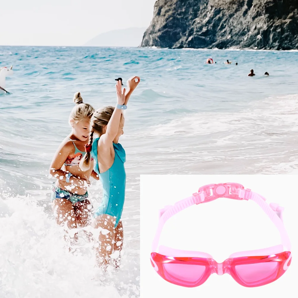 

Waterproof Swimming Glasses Anti-fog Lens Transparent Swimming Eyewear Swimming Goggles for Children Kids )