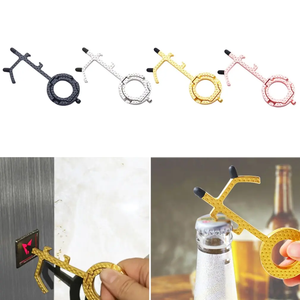 

No-Touch Door Opener Multifunction Elevator Button Contactless Safety Door Opener Key Beer Trigger Key