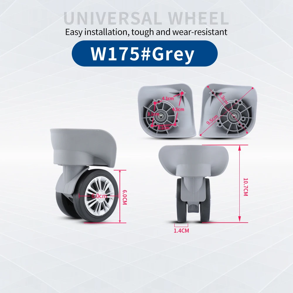 TANGYIPIN W175 Suitcase wheels repair luggage business box accessories caster canvas box black grey universal replacement wheel