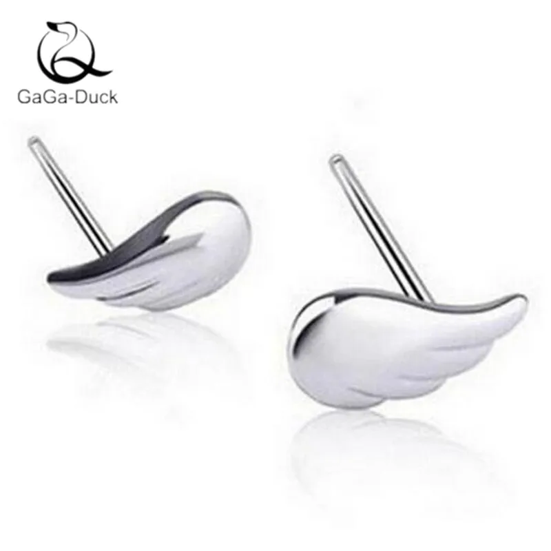 Женские серьги-пусеты с крыльями ангела ювелирное изделие из стерлингового