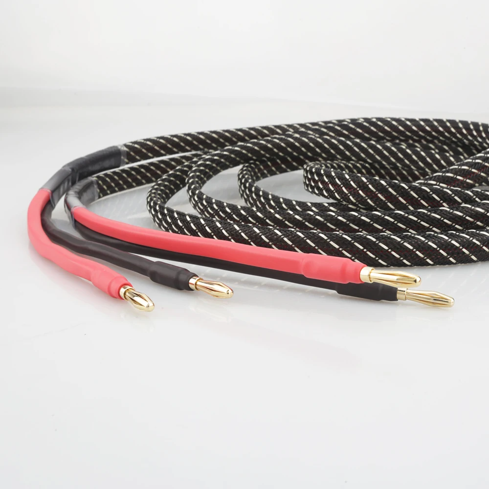 Высокое качество пара чистой меди громкий динамик кабель HIFI банан разъем к