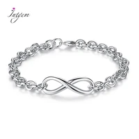 925 sterling silver women charm bracelet cz crystal bracelet bnagle chain for women simple wedding party jewelry gift wholesale