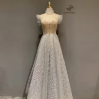 luxury royal grey sexy evening dresses 2020 diamond beading sleeveless formal dress luscious delia