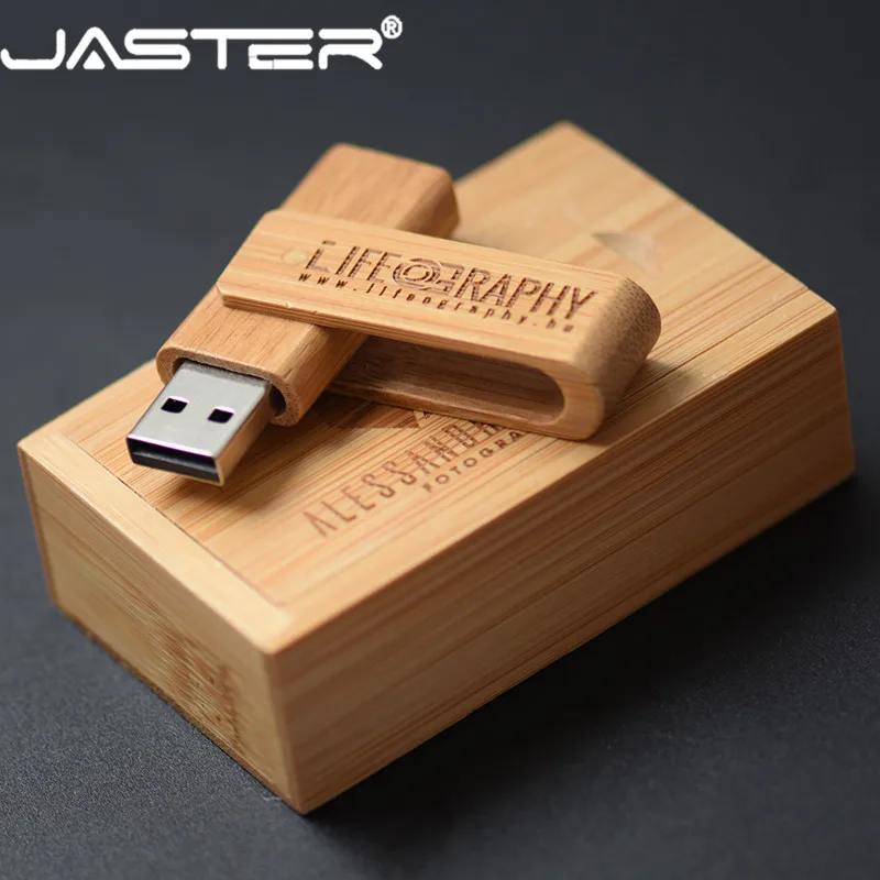 JASTER(более 10 шт бесплатный логотип) деревянный Спин+ коробка USB 2,0 флешка 4 ГБ 8 ГБ 16 ГБ 32 ГБ 64 ГБ 128 ГБ usb флеш-накопитель U диск подарок