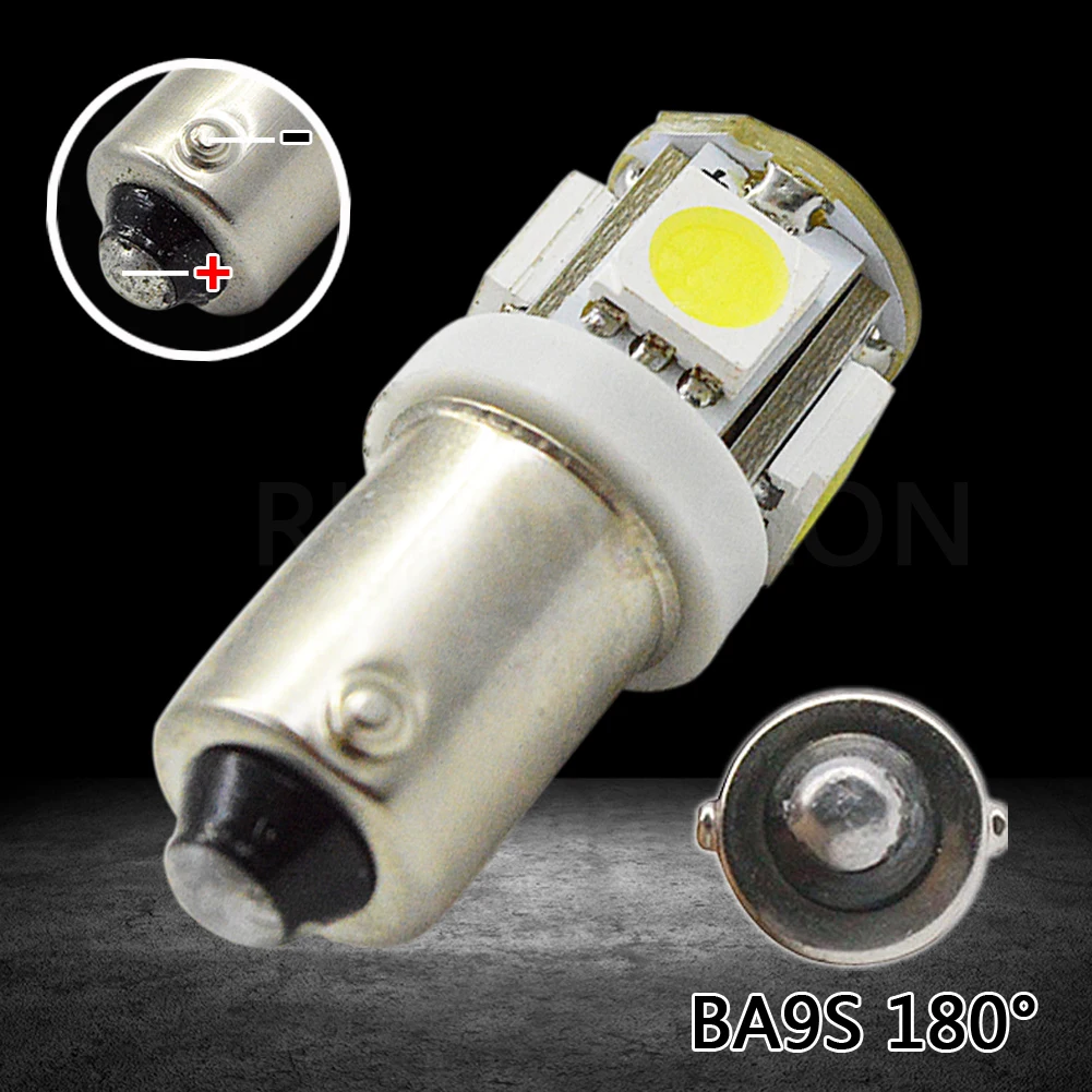 2шт Высокое качество BA9s DC 6v Предупреждение льные огни 1W T4W 5050 5SMD светодиодные