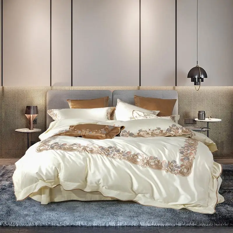 

Роскошный дизайнерский хлопковый комплект из 30 предметов, комплект с пододеяльником и вышивкой, простыня, наволочки, размеры Queen/King, 4/6/7 шт.