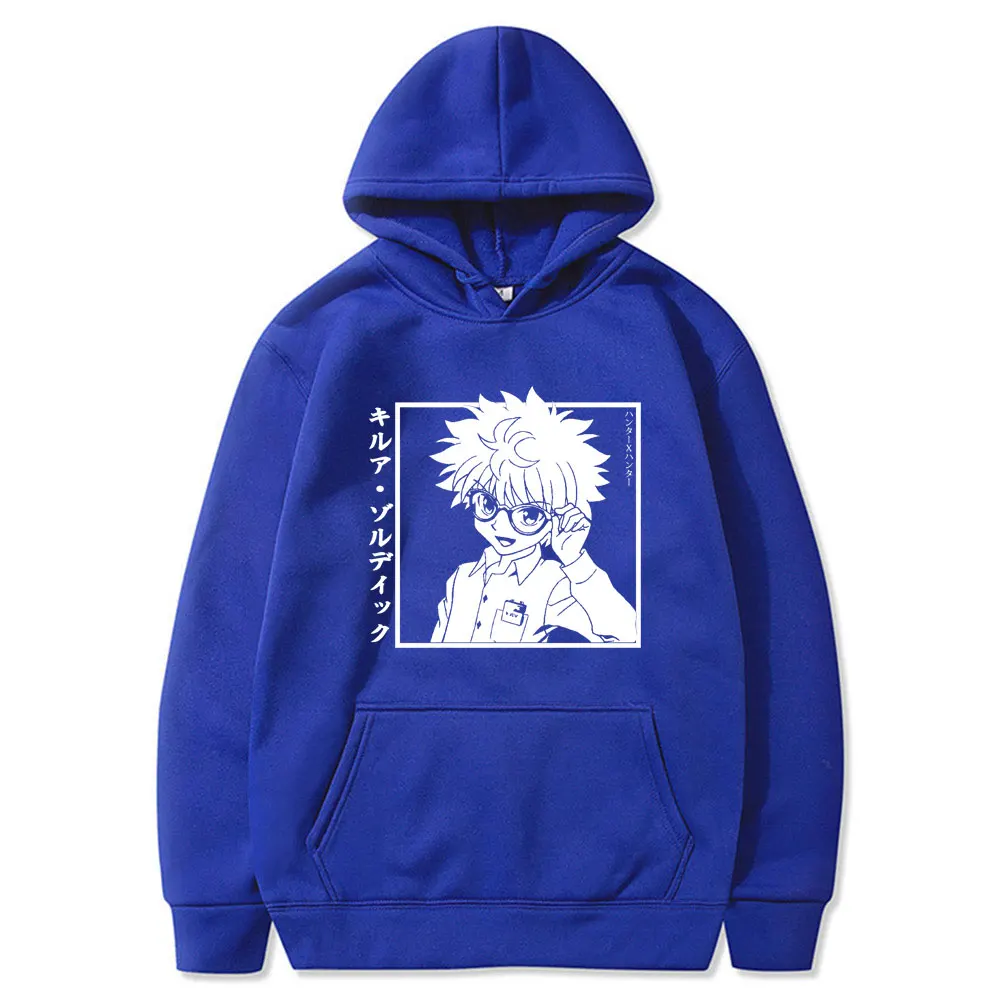 

Japanese Anime Hunter X Hunter Hoodies Sweatshirts 2021 Killua Zoldyck Print Hoody Men Women Casual Fashion Hooded Sweatshirt