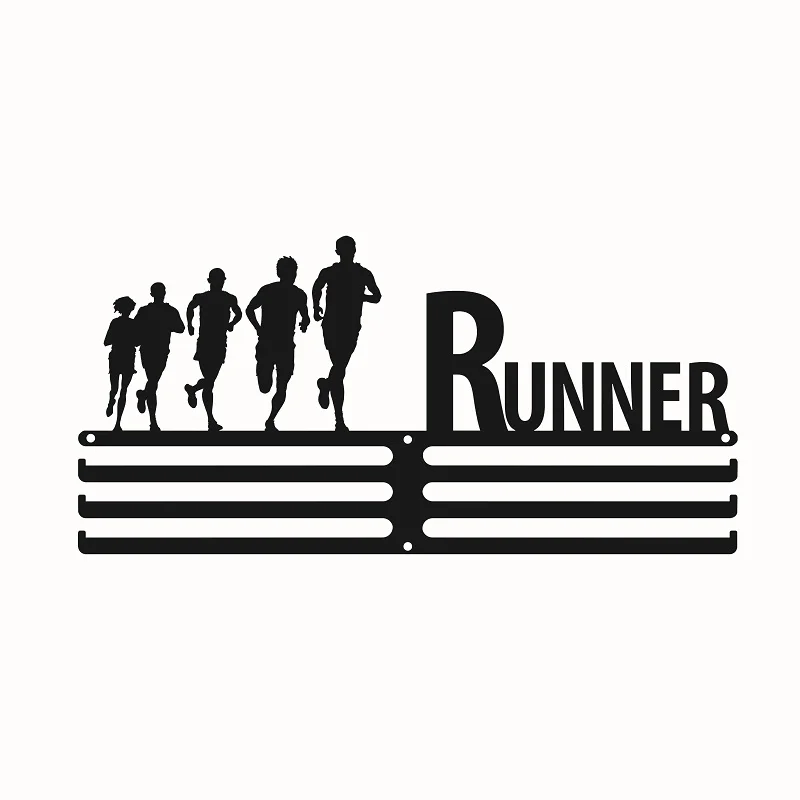 3 bar Runner Спортивная медаль Стойка вешалка для медалей - Цвет: 3 bar Runner