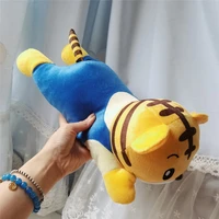 plush toy stuffed doll cartoon model classical blue qiaohu tiger lay style pillow cushion baby bedtime story friend present 1pc