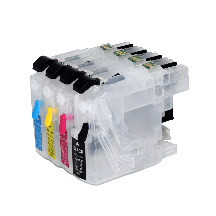 lc101 refill ink cartridge with arc chip for brother mfc j285dw j450dw j470dw j475dw j650 j870 j875 j152 j245 printer free global shipping