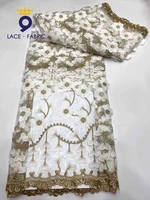 3d lace flower pattern latest styles nigerian lace french party dresses laces fabrics 5 yards 2022 net tulle fabric