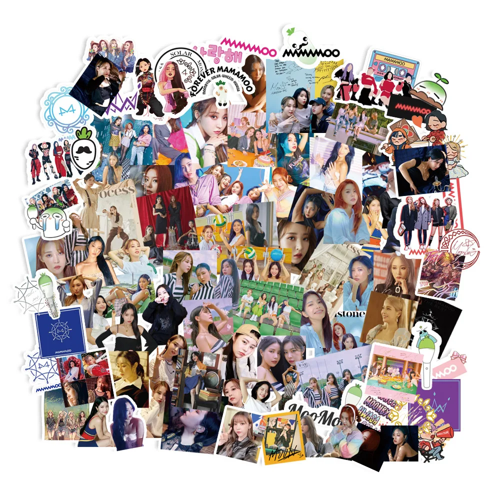 

10 / 30 / 50pcs Korean Popular Rap Women's Group Mamamoo Graffiti Decoration Luggage Compartment Waterproof Sticker Wholesale