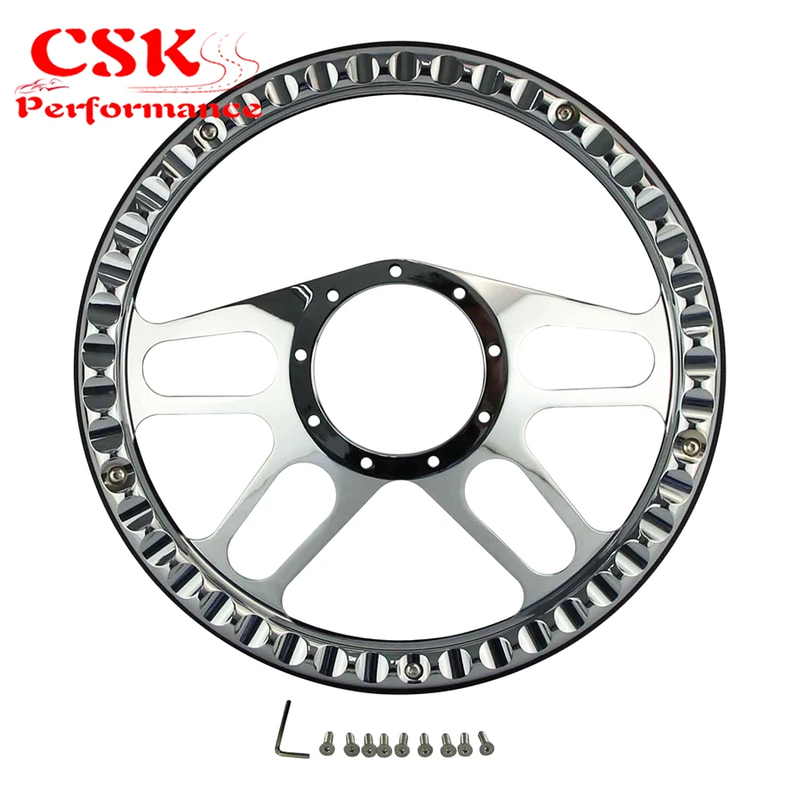 14&quot 9-Bolt 4 Slot Style Half Wrap Steering Wheel + Adapter w/Horn For G M CHEVY |