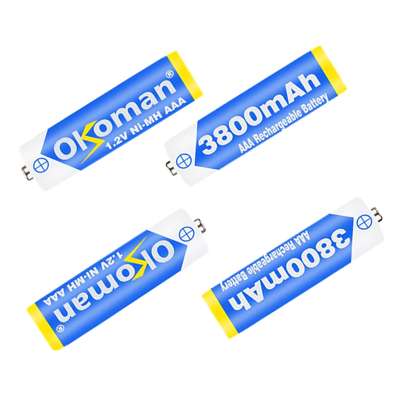 4 20 шт. Okoman новый аккумулятор AAA 3800 мАч перезаряжаемый Ni MH 1 2 В для часов мышей