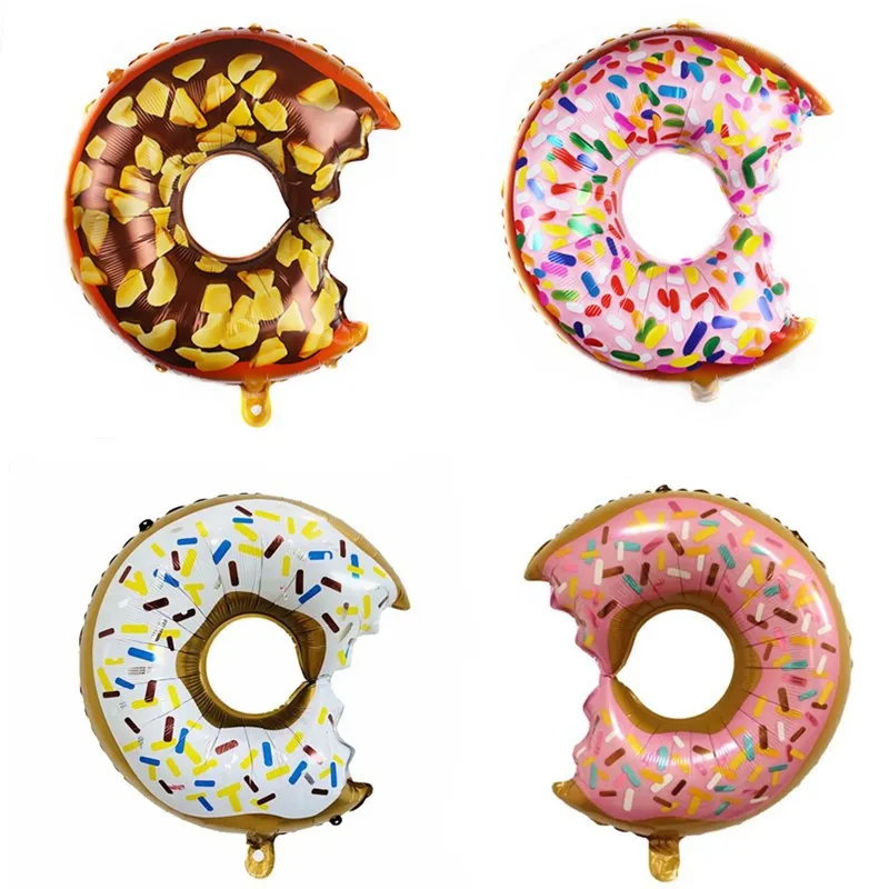 

75X70cm fruit theme party decoration candy donut aluminum foil balloon Happy Birthday Wedding Helium Balloons Sweet Kids Toy