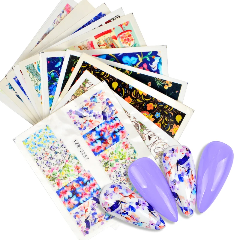 1 шт. абстрактный дизайн ногтей простой водяные знаки наклейки для Летний цветок