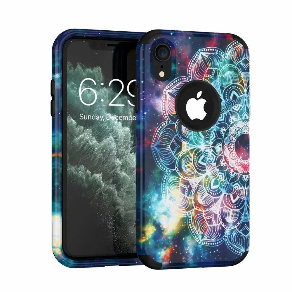 iPhone XR Чехол для телефона с узором для iPhone 11 Pro X Xr Xs Max 8 7 Plus силиконовый чехол жесткий чехол для samsung Galaxy Note 10 10+ 9 8 S10 Plus - Цвет: iPhone XR