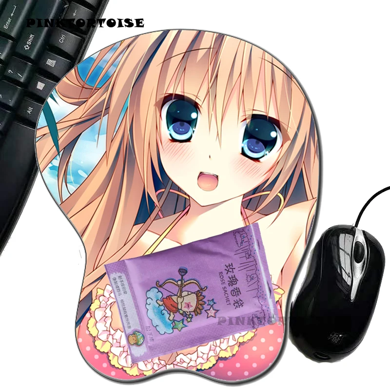 

PINKTORTOISE Anime Non Slip Silica Gel Wrist Rest Mouse Pad Wrist Support Computer Ergonomic shibasaki rokas Mouse Mat